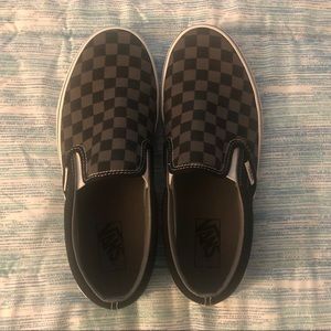 Brand new women’s Vans checkerboard slip on shoes